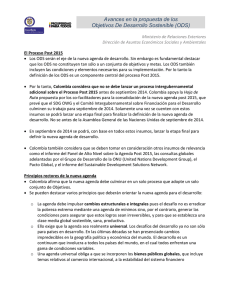 Colombia en la Agenda Post - 2015