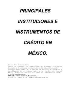 principales instituciones e instrumentos de crédito en méxico.