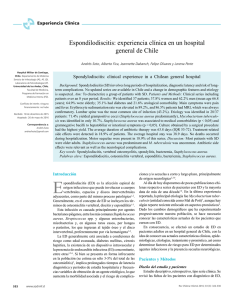 Espondilodiscitis: experiencia clínica en un hospital