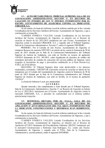 Sentencias de las que se han dado cuenta en Junta de Gobierno