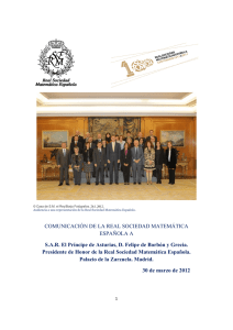 Audiencia de la Casa Real - Real Sociedad Matemática Española