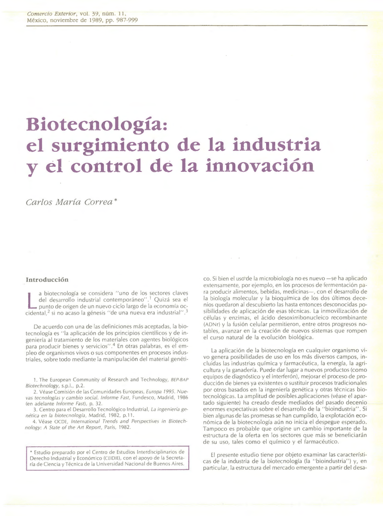 El Surgimiento De La Industria Y El Control De La Innovación - 