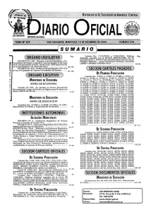 ministerio . 7 dei interior - Diario Oficial de la República de El Salvador