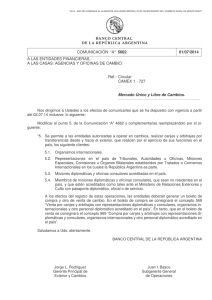 “a” 5602. 01/07/2014. - del Banco Central de la República Argentina