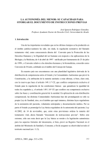 la autonomía del menor: su capacidad para