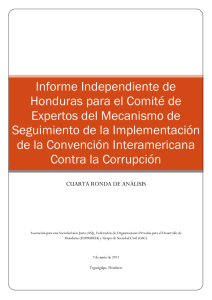 Informe Independiente de Honduras para el Comité de Expertos del
