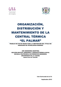 Organizacion, distribucion y mantenimiento de la central termica de