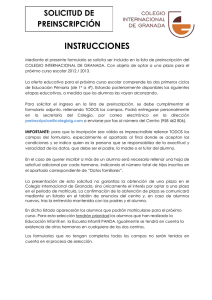 instrucciones - Colegio Internacional de Granada
