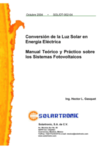 Conversión de la Luz Solar en Energía Eléctrica