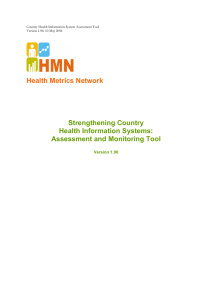Strengthening Country Health Information Systems