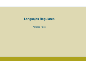 Lenguajes Regulares - Home page of Antonio Falcó