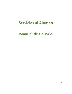 Servicios al Alumno Manual de Usuario