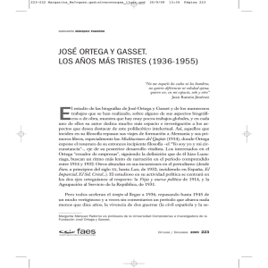 José Ortega y Gasset. Los años más tristes