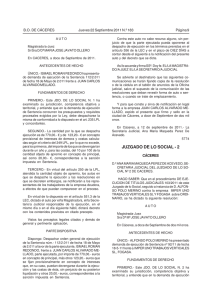 Cáceres: Ejecución títulos judiciales 103/11.