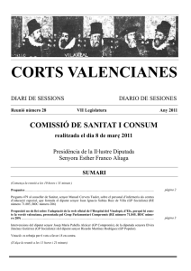 DSCCV 28 (Comissió de Sanitat i Consum)/ VII