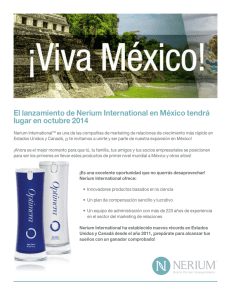 El lanzamiento de Nerium International en México tendrá lugar en