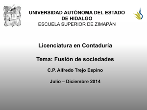 Fusión de sociedades - Universidad Autónoma del Estado de Hidalgo