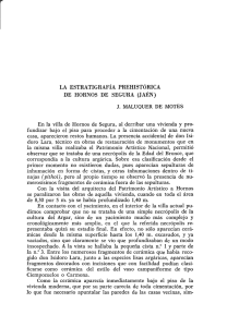 la estratigrafía prehistórica de hornos de segura (jaén)