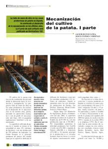 Mecanización del cultivo de la patata. I parte