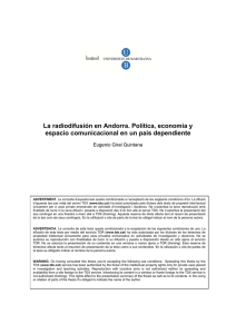 La radiodifusión en Andorra. Política, economía y espacio