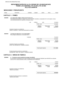 Mediciones y Presupuesto - Cabildo Insular de La Palma