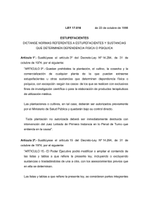 LEY N° 17.016 de 22/10/98 - Registro Nacional de Armas