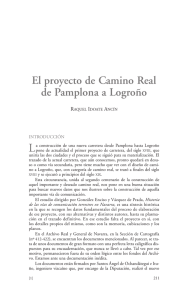 El proyecto de Camino Real de Pamplona a Logroño.