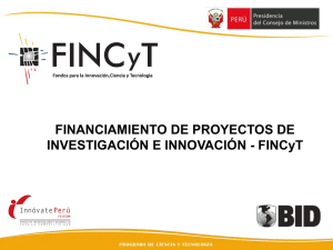 FINCyT: Programas de financiamiento para invenciones