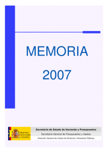 Memoria de Actividades 2007 - Secretaría de Estado de