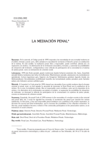 La mediación penal