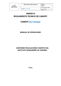 ANEXO B REGLAMENTO TECNICO DE CANOPY CANOPY [Su