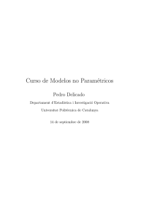 Curso de Modelos no Paramétricos - Departament d`Estadística i