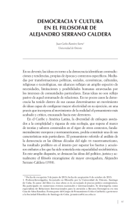 democracia y cultura en el filosofar de alejandro serrano caldera