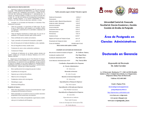 Doctorado en Gerencia - Universidad Central de Venezuela