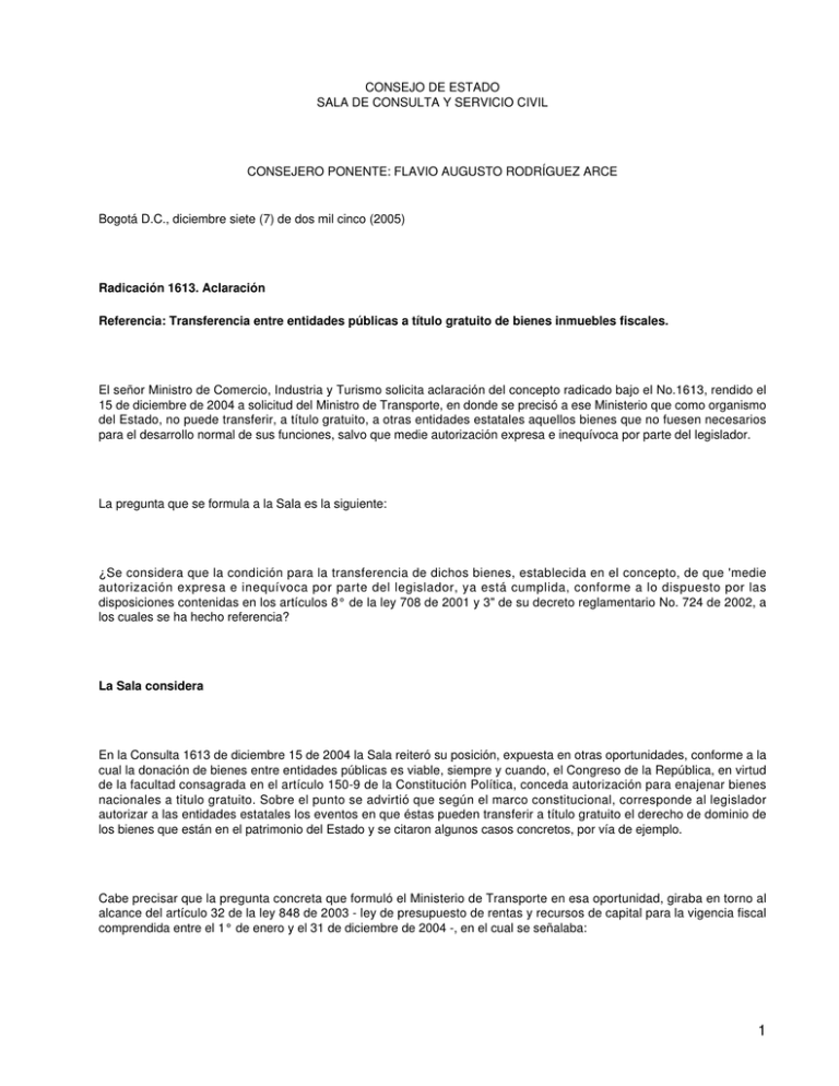 Consejo De Estado Sala De Consulta Y 0444