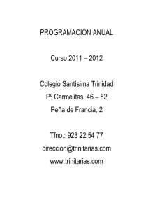 PROGRAMACIÓN ANUAL Curso 2011 - Colegio Santísima Trinidad