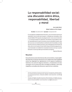 La responsabilidad social: una discusión entre ética