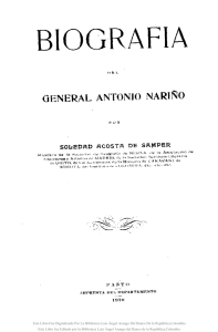 Biografía del General Antonio Nariño