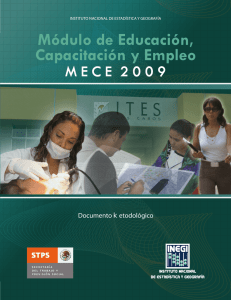 Módulo de Educación, Capacitación y Empleo. MECE 2009