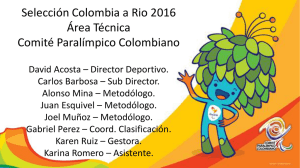 Presentación de PowerPoint - Comité Paralímpico Colombiano
