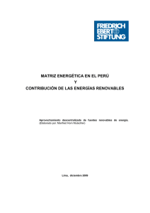 Aprovechamiento descentralizado de fuentes renovables de energía