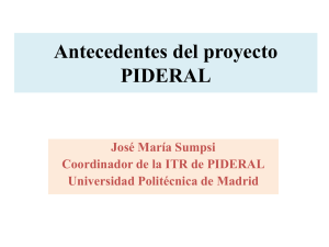 Antecedentes del proyecto PIDERAL José Mª Sumpsi