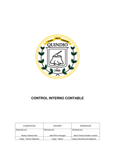 control interno contable - Gobernación del Quindio
