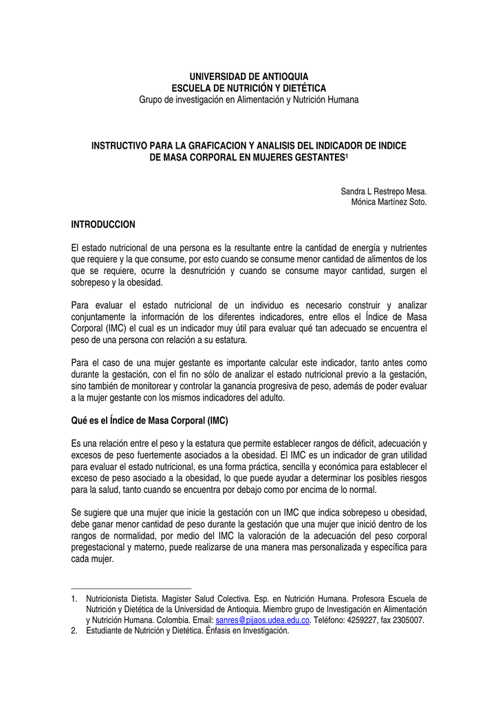 Masa medio indice corporal