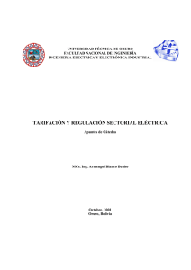 Texto de Tarifación y Regulación Sectorial 2001