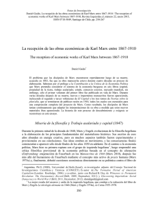 La recepción de las obras económicas de Karl Marx entre 1867-1910