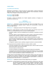 Ley 25.246 - Encubrimiento y Lavado de Activos de Origen Delictivo