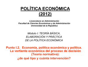 política económica - FCEA - Facultad de Ciencias Económicas y de