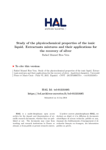Study of the physicochemical properties of the ionic liquid - Tel