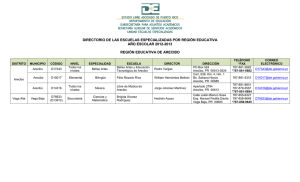 Directorio de Escuelas Especializadas 2012-13